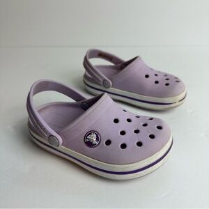 Crocs Clogs Baby Size 8 Shoes Purple Lavender Crocband Outdoor washable